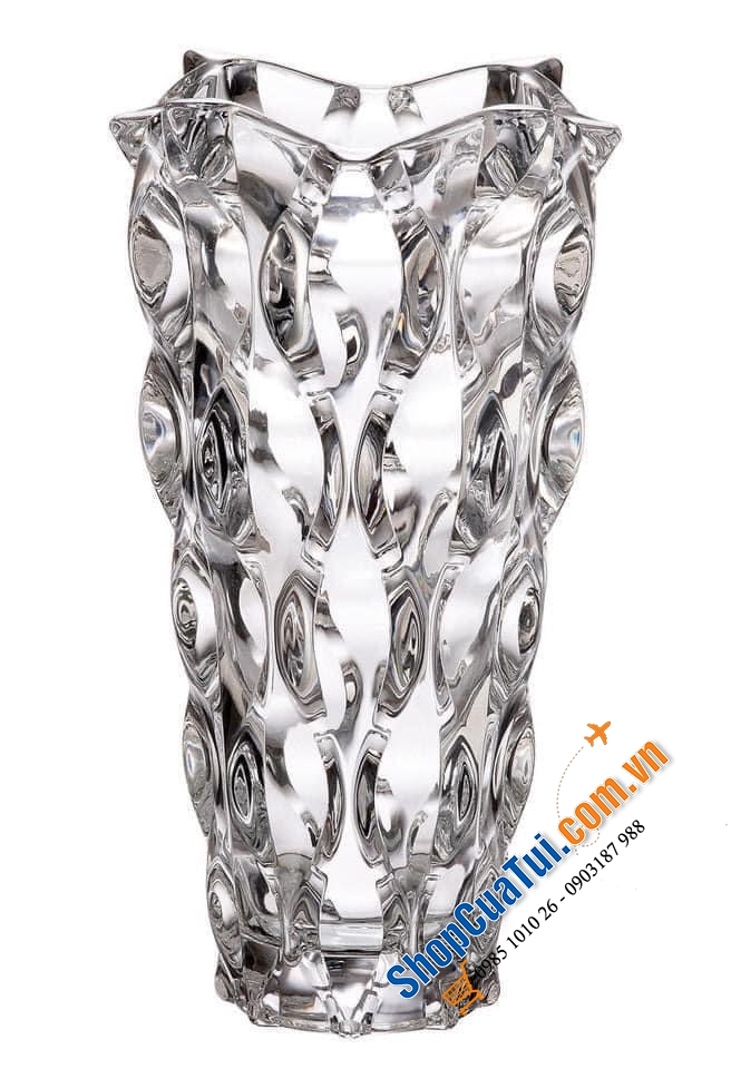 Đỉnh cao của sa hoa pha lê: Lọ hoa Bohemia Samba 30,5cm(biếu hoặc tân gia quá xịn sò)
