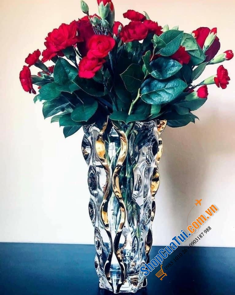 Đỉnh cao của sa hoa pha lê: Lọ hoa Bohemia Samba 30,5cm(biếu hoặc tân gia quá xịn sò)