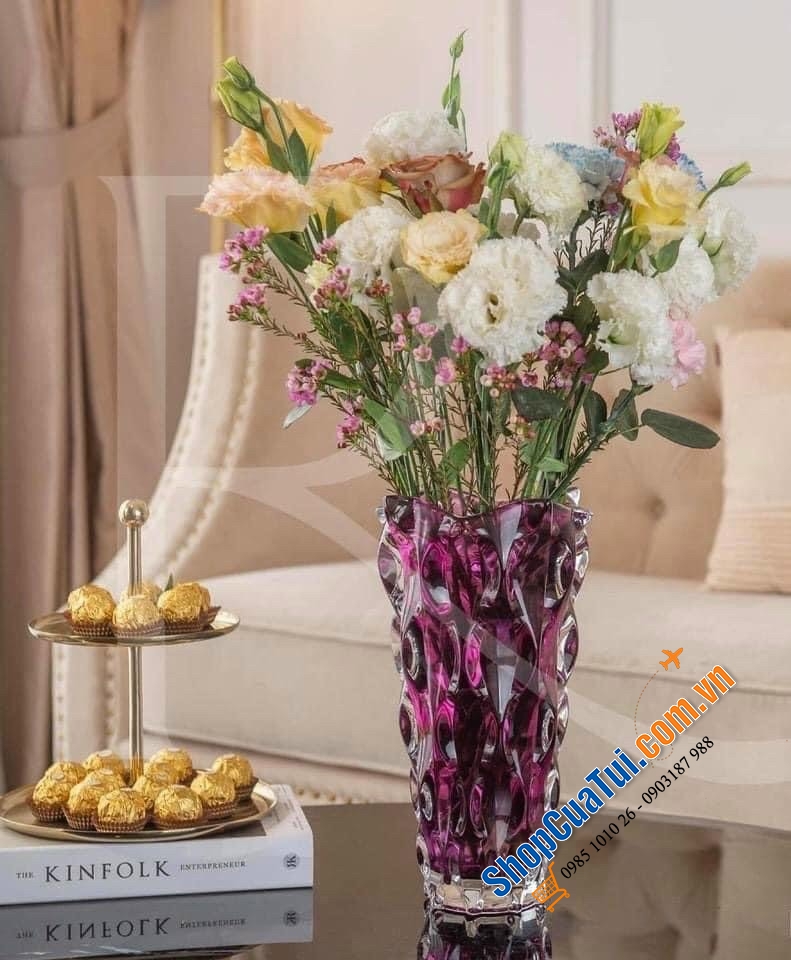 Đỉnh cao của sa hoa pha lê: Lọ hoa Bohemia Samba 30,5cm(biếu hoặc tân gia quá xịn sò)