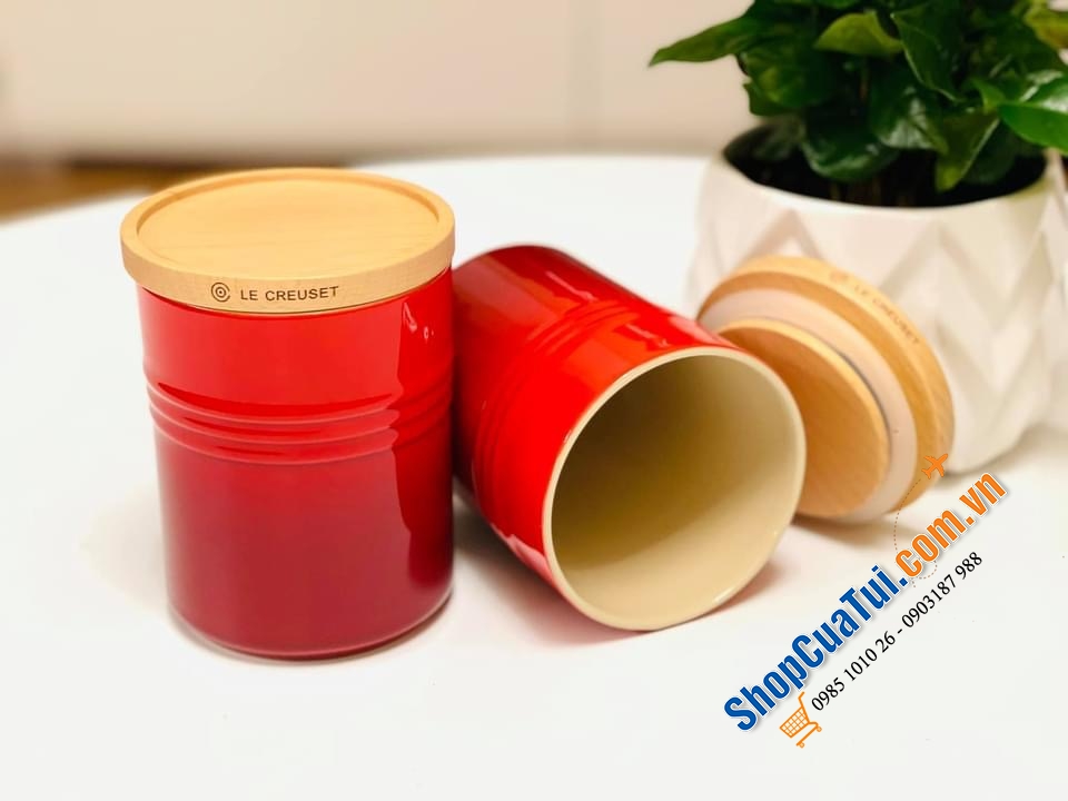 Hũ đựng gia vị, muối đường hạt nêm Le creuset 540ml.