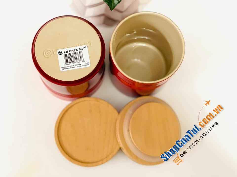 Hũ đựng gia vị, muối đường hạt nêm Le creuset 540ml.