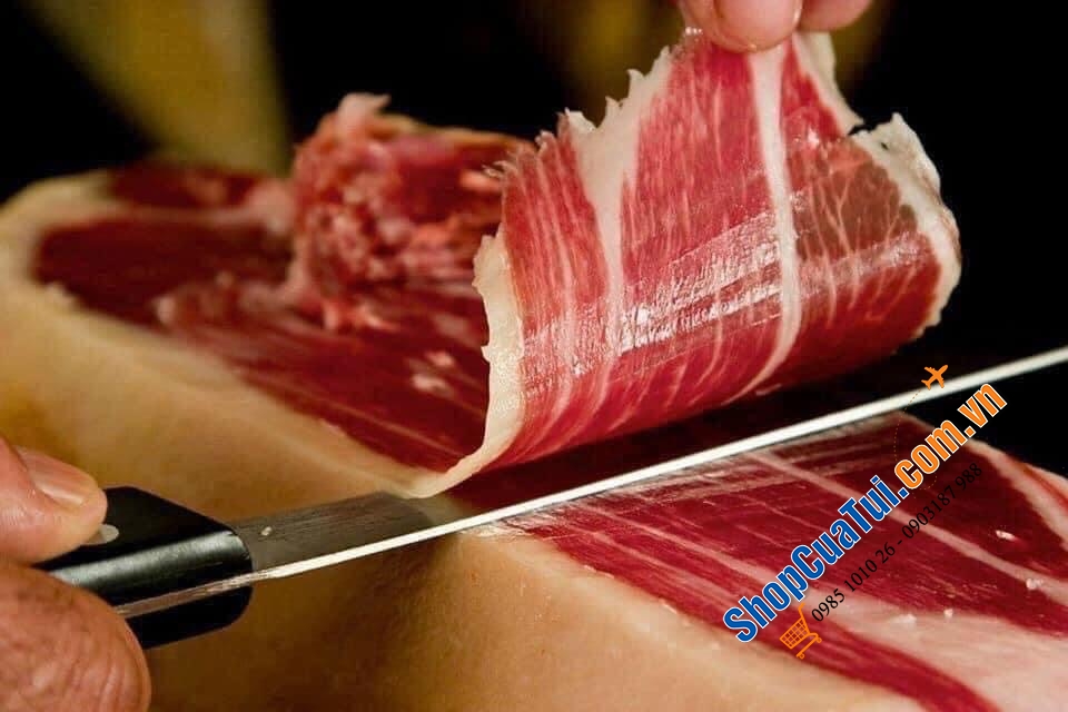 ĐÙI HEO MUỐI Jamon Serrano Espana Tây Ban Nha (Loại hợp khẩu vị VN) - 4,5kg đến 5kg nguyên chiếc đùi lợn trắng