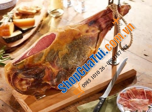 ĐÙI HEO MUỐI Jamon Serrano Espana Tây Ban Nha (Loại hợp khẩu vị VN) - 4,5kg đến 5kg nguyên chiếc đùi lợn trắng