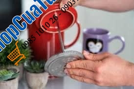 Bình pha Cafe LeCreuset Kaffeepresse Holly 1L Baumwolle màu trắng sữa / đỏ anh đào