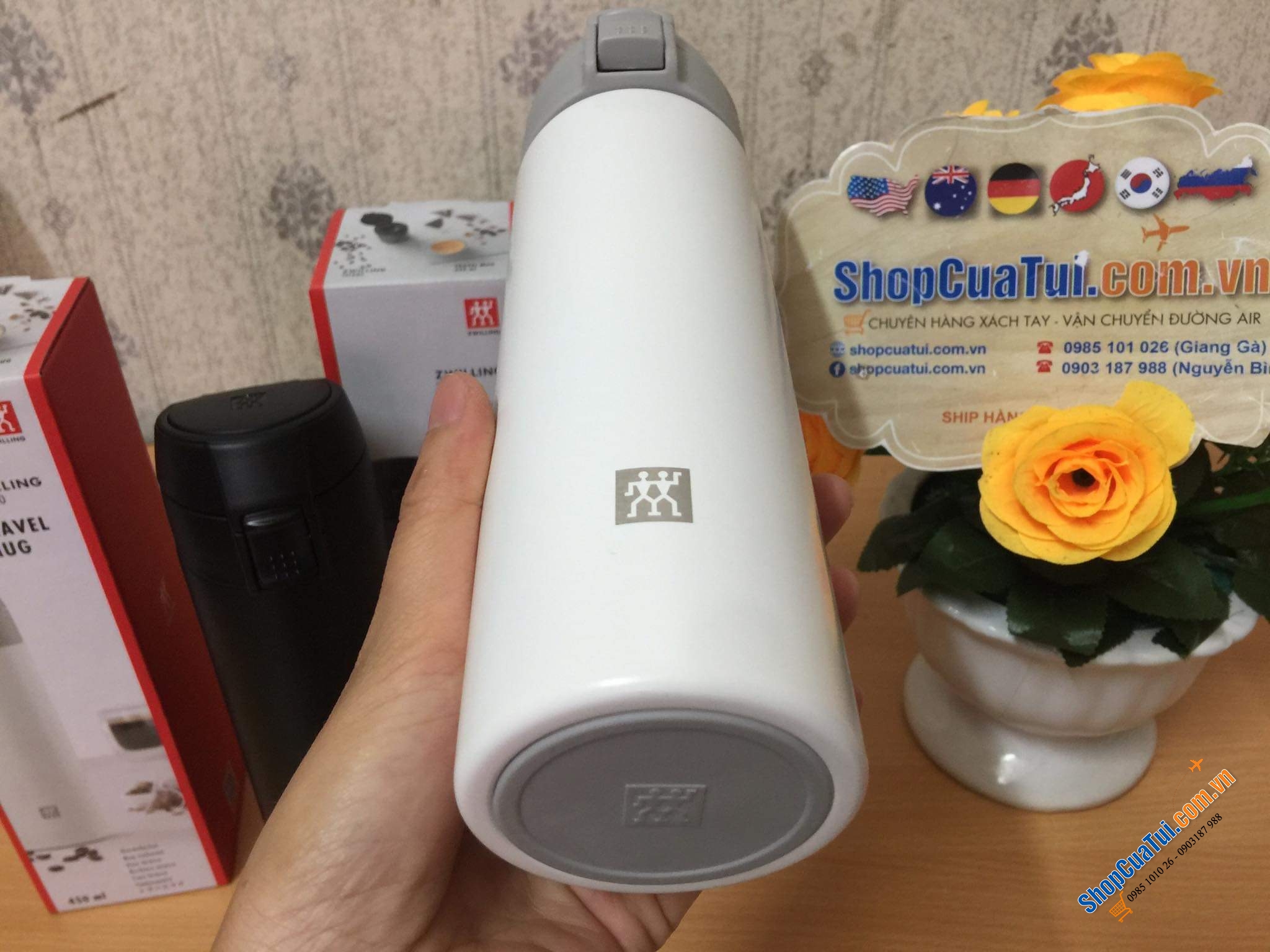 BÌNH GIỮ NHIỆT ZWILLING THERMO VỚI NẮP MỞ TỰ ĐỘNG CẢI TIẾN MỚI NHẤT - Bình giữ nhiệt 450ML