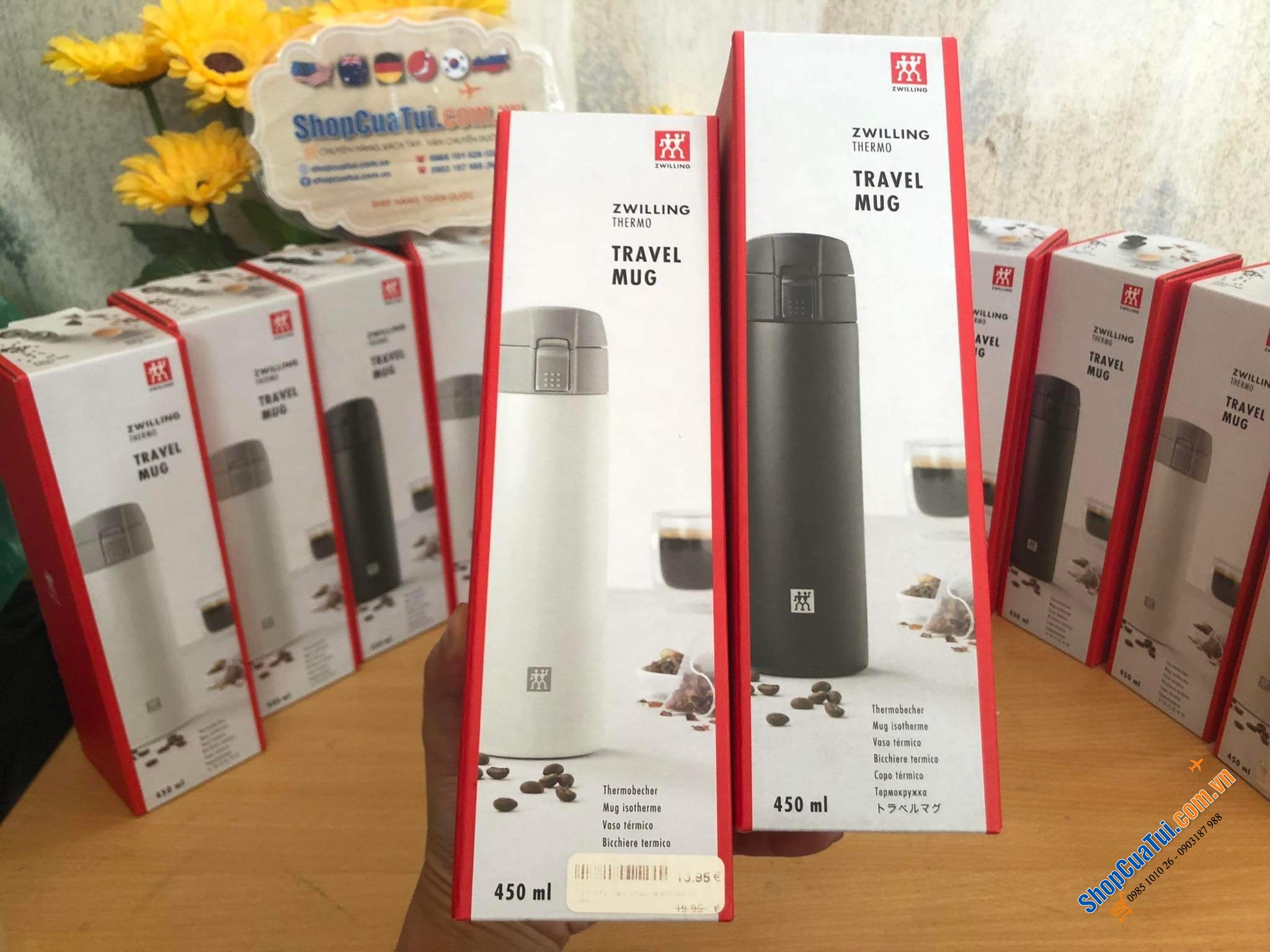 BÌNH GIỮ NHIỆT ZWILLING THERMO VỚI NẮP MỞ TỰ ĐỘNG CẢI TIẾN MỚI NHẤT - Bình giữ nhiệt 450ML