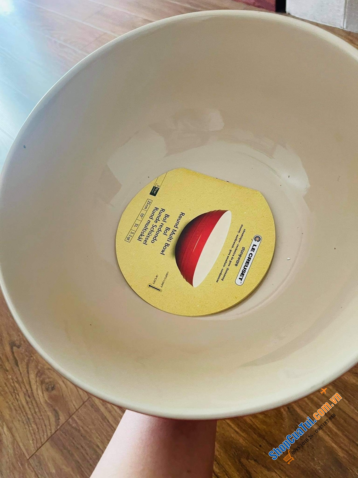 BÁT CANH TO/ BÁT SALAT LE CREUSET HOẠ TIẾT LÁ NHO.