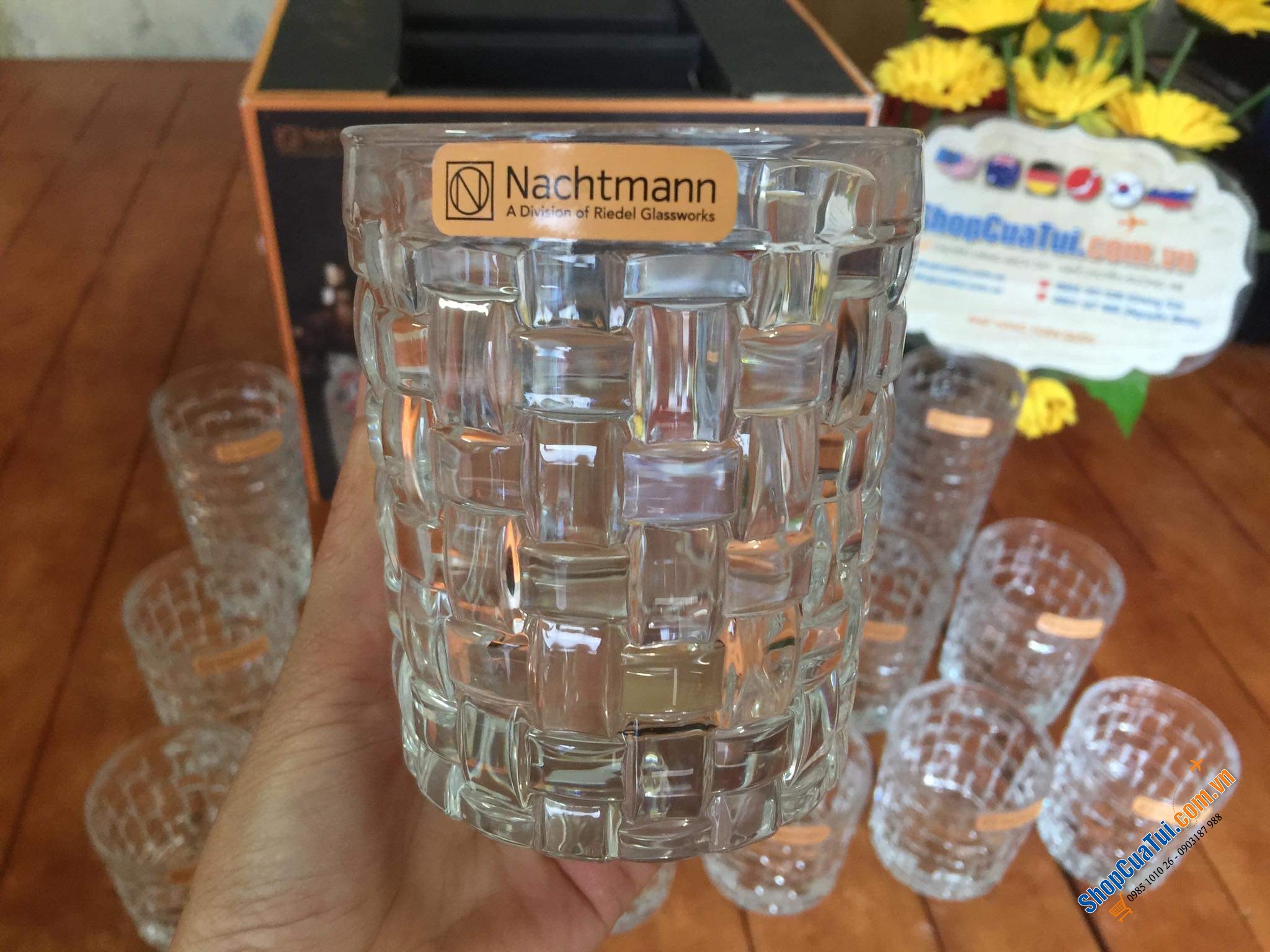 BỘ 18 CỐC PHA LÊ NACHTMANN BOSSA NOVA TUMBLER - DÒNG CẤP PHA LÊ CAO CẤP NHẤT CỦA NHÀ NACHMANN- made in Germany. Các size: 245ml, 295ml, 375ml