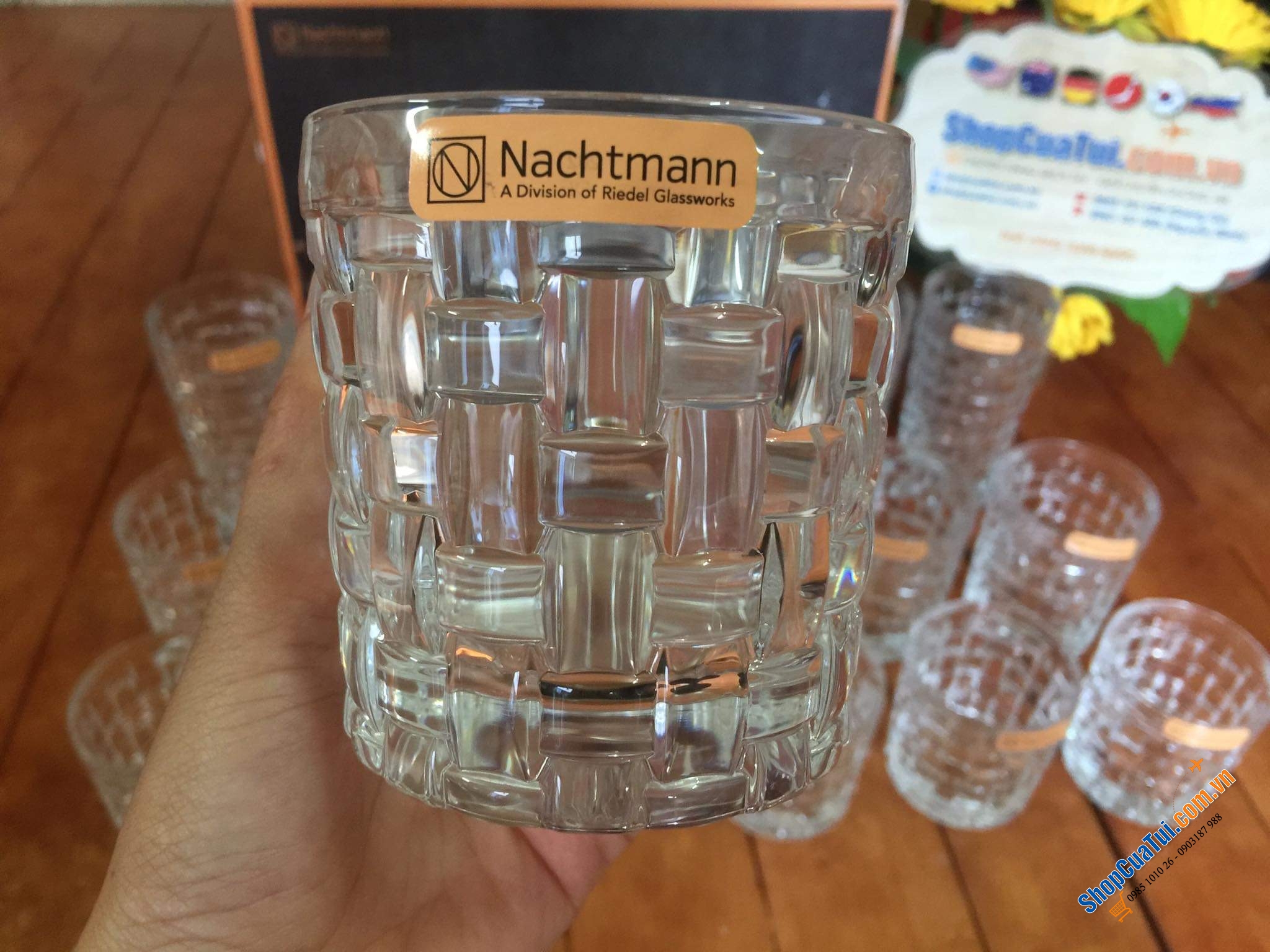 BỘ 18 CỐC PHA LÊ NACHTMANN BOSSA NOVA TUMBLER - DÒNG CẤP PHA LÊ CAO CẤP NHẤT CỦA NHÀ NACHMANN- made in Germany. Các size: 245ml, 295ml, 375ml