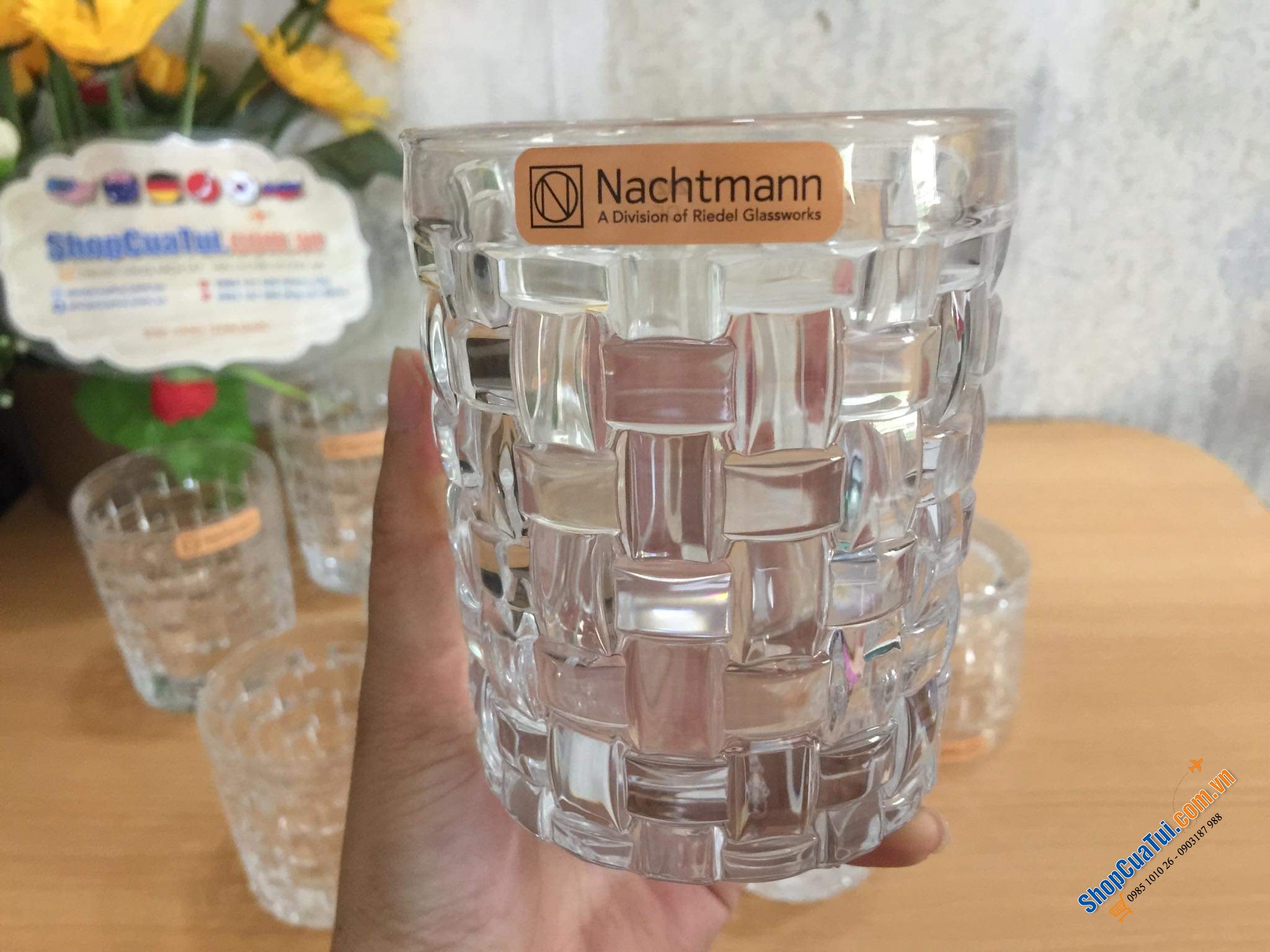 BỘ 18 CỐC PHA LÊ NACHTMANN BOSSA NOVA TUMBLER - DÒNG CẤP PHA LÊ CAO CẤP NHẤT CỦA NHÀ NACHMANN- made in Germany. Các size: 245ml, 295ml, 375ml