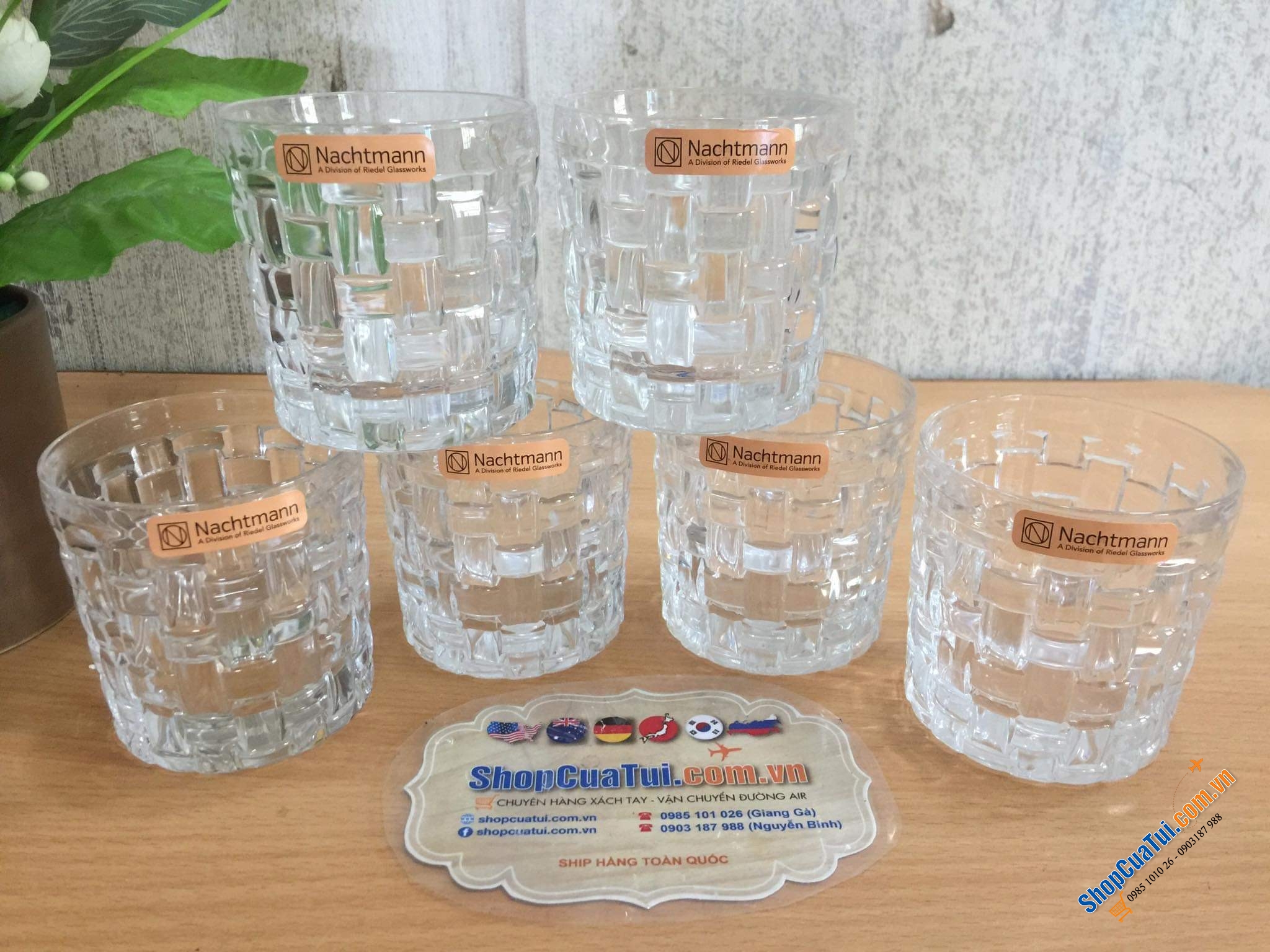 BỘ 18 CỐC PHA LÊ NACHTMANN BOSSA NOVA TUMBLER - DÒNG CẤP PHA LÊ CAO CẤP NHẤT CỦA NHÀ NACHMANN- made in Germany. Các size: 245ml, 295ml, 375ml