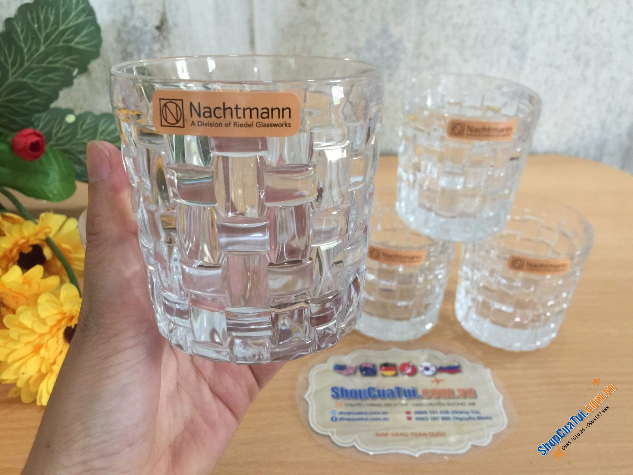 BỘ 18 CỐC PHA LÊ NACHTMANN BOSSA NOVA TUMBLER - DÒNG CẤP PHA LÊ CAO CẤP NHẤT CỦA NHÀ NACHMANN- made in Germany. Các size: 245ml, 295ml, 375ml