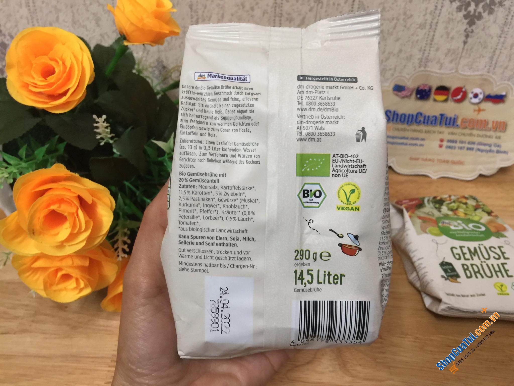 HẠT NÊM RAU CỦ QUẢ ORGANIC DM BIO  290g