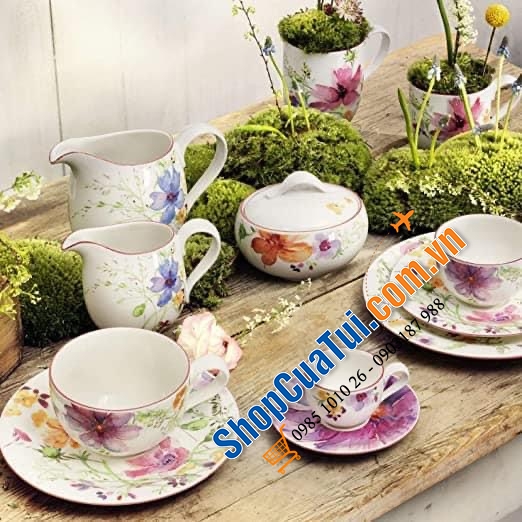 BỘ ẤM CHÉN VILLEROY BOCH MARIEFLEUR - MADE IN GERMANY.