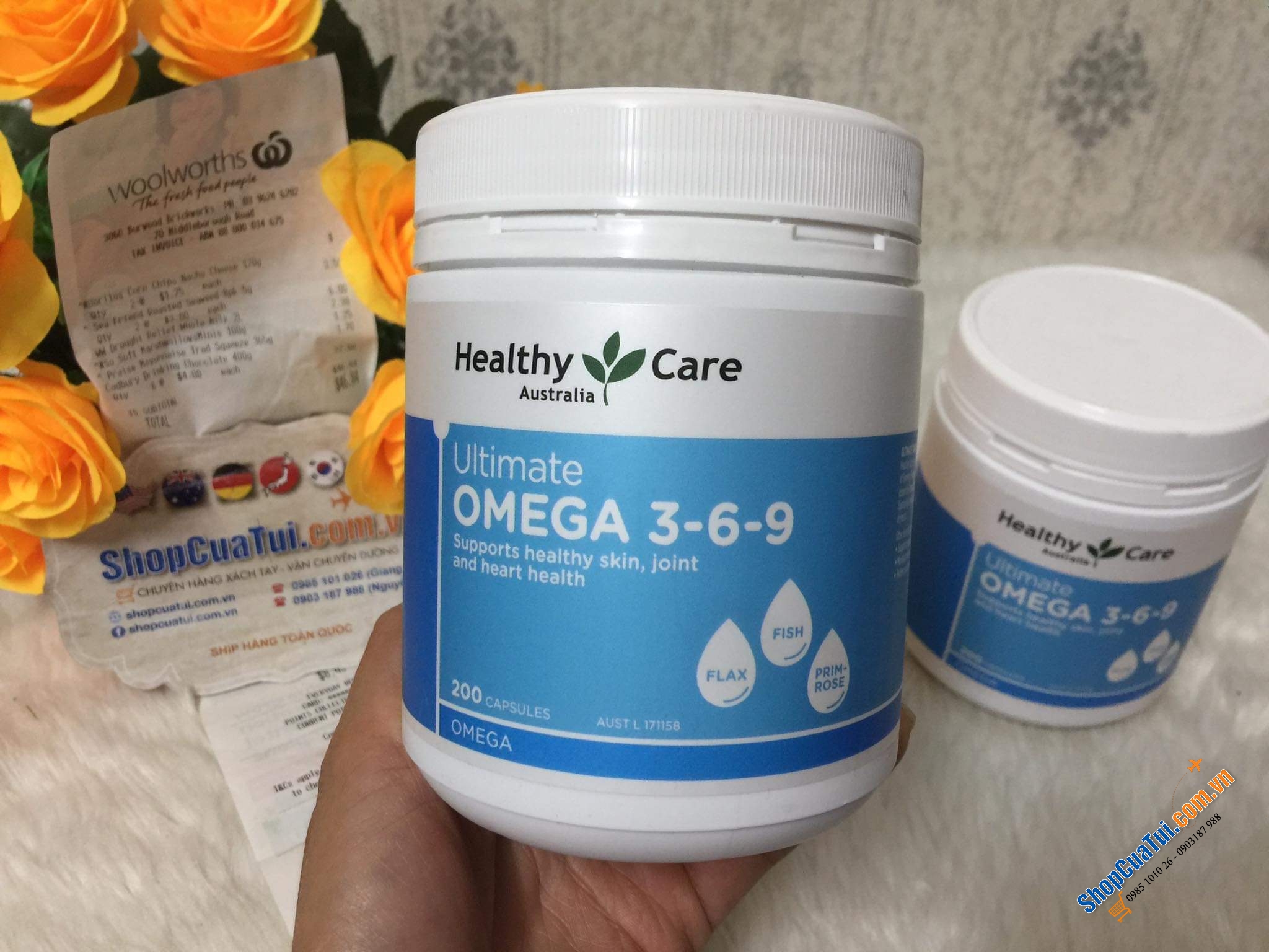 Omega 369 Healthy Care Ultimate Omega 3-6-9 200 Capsules- hỗ trợ toàn diện cho SẮC ĐẸP và SỨCKHOẺ mẫu mới lọ 200 viên