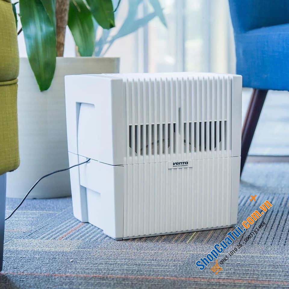 Máy lọc không khí + bù ẩm VENTA LW25 Made in Germany không cần dùng lưới lọc hay hoá chất cho phòng diện tích tới 40m2