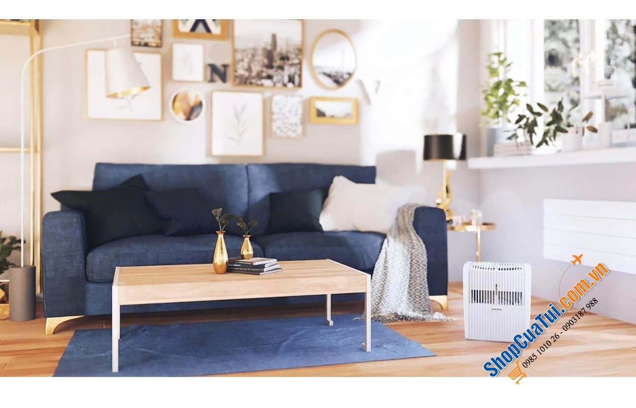 Máy lọc không khí + bù ẩm VENTA LW25 Made in Germany không cần dùng lưới lọc hay hoá chất cho phòng diện tích tới 40m2