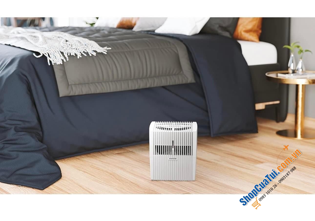 Máy lọc không khí + bù ẩm VENTA LW25 Made in Germany không cần dùng lưới lọc hay hoá chất cho phòng diện tích tới 40m2