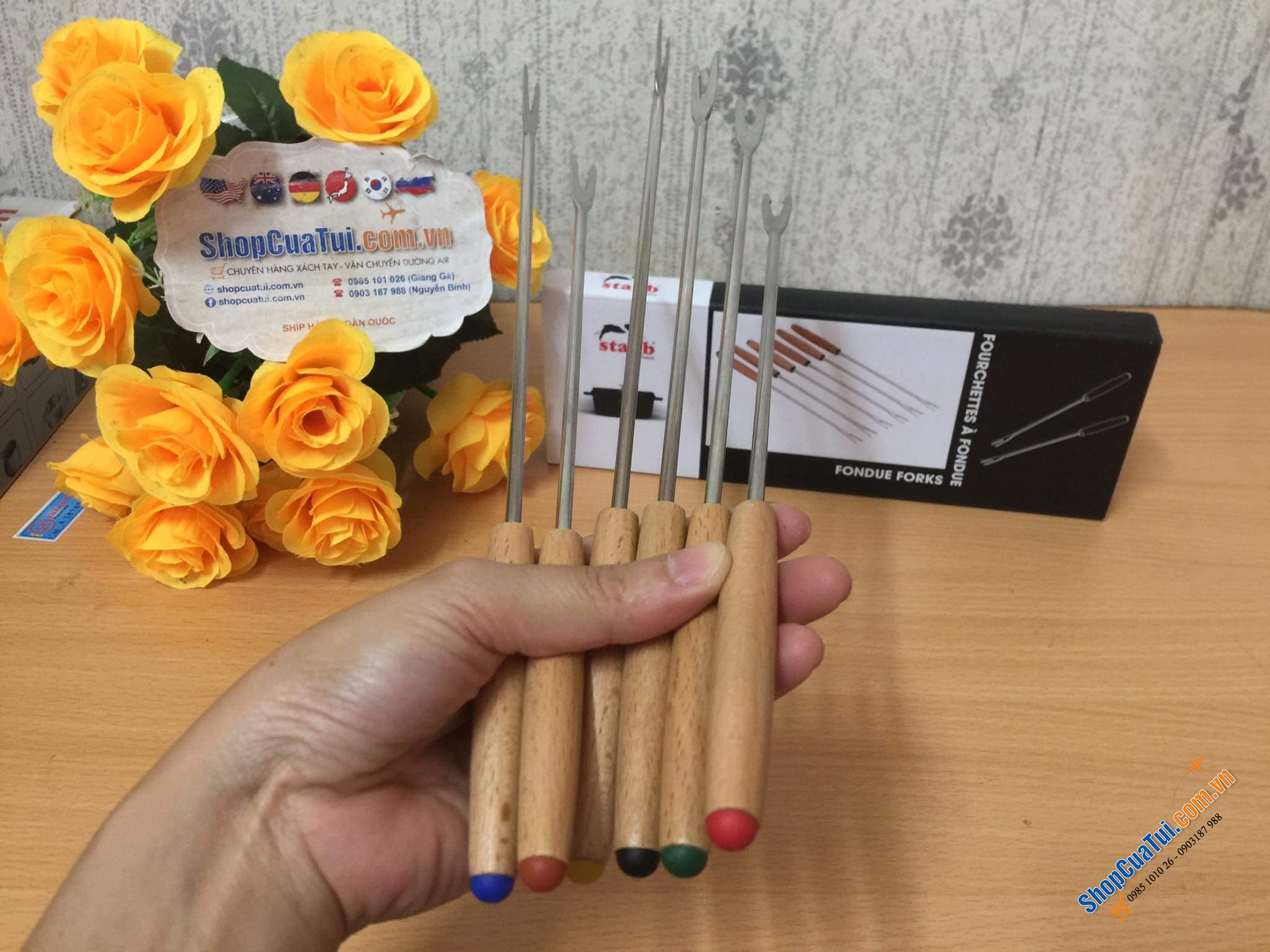 SET 6 DĨA ĂN LẨU NƯỚNG FONDUE STAUB