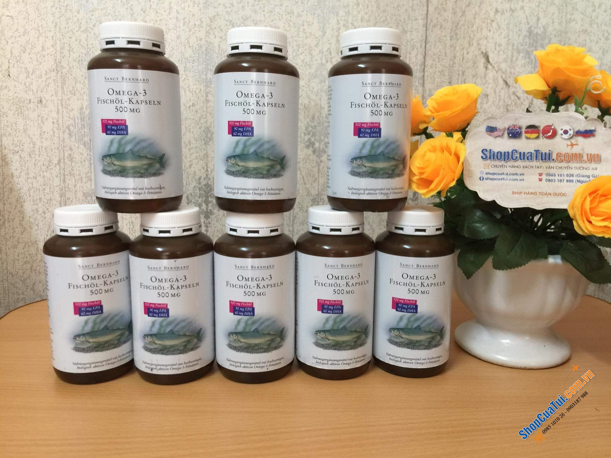 DẦU CÁ Omega-3 Fischöl-Kapseln 500 mg HỘP TO 400 VIÊN - MADE IN GERMANY.