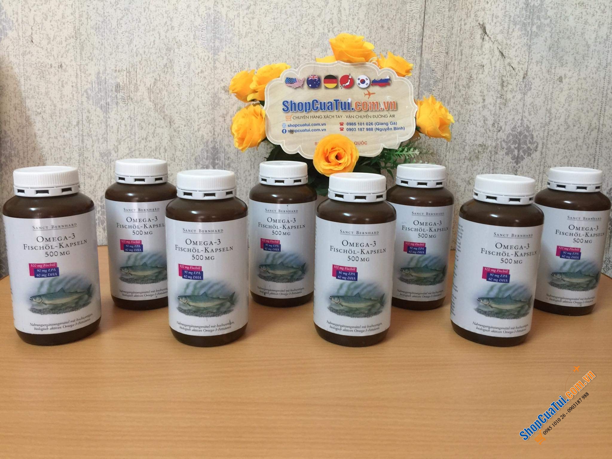 DẦU CÁ Omega-3 Fischöl-Kapseln 500 mg HỘP TO 400 VIÊN - MADE IN GERMANY.