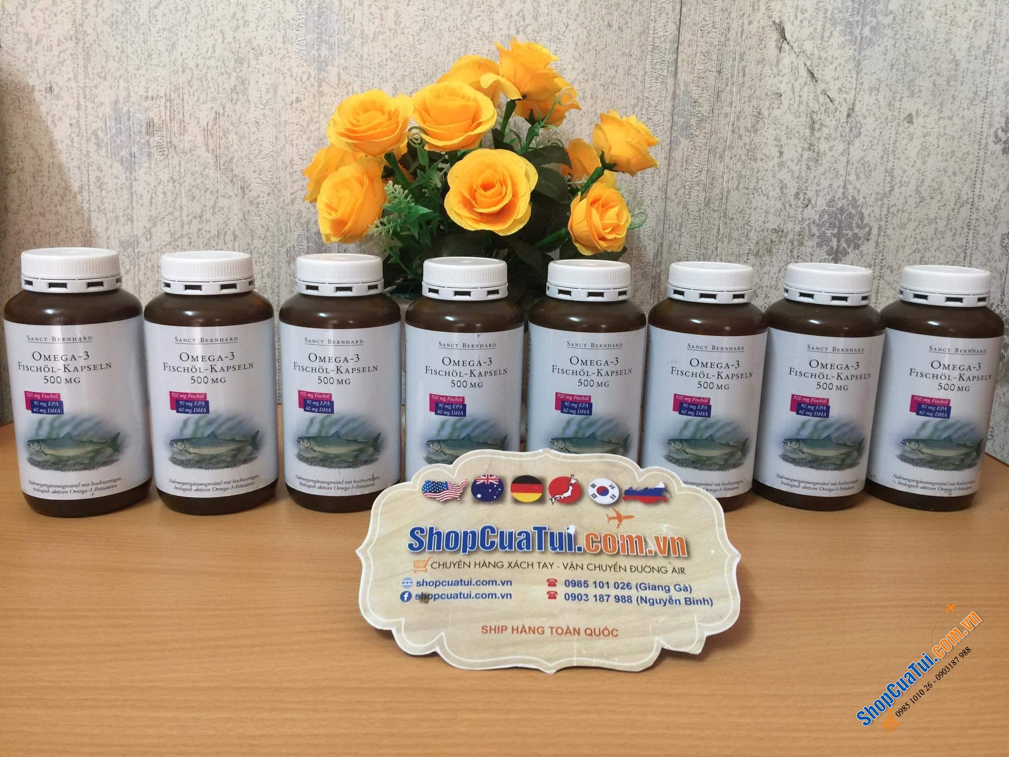 DẦU CÁ Omega-3 Fischöl-Kapseln 500 mg HỘP TO 400 VIÊN - MADE IN GERMANY.