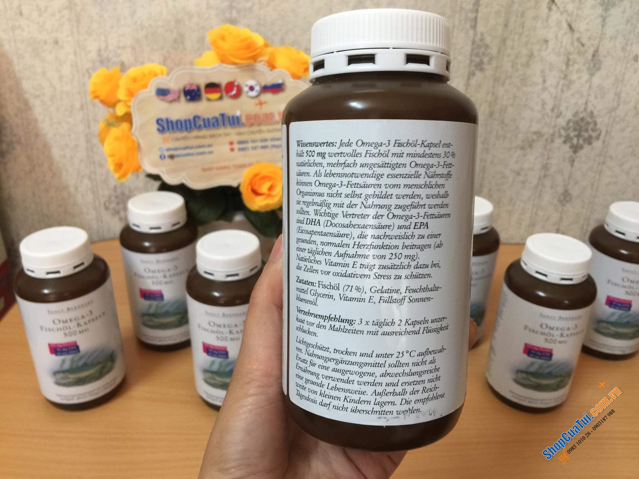 DẦU CÁ Omega-3 Fischöl-Kapseln 500 mg HỘP TO 400 VIÊN - MADE IN GERMANY.