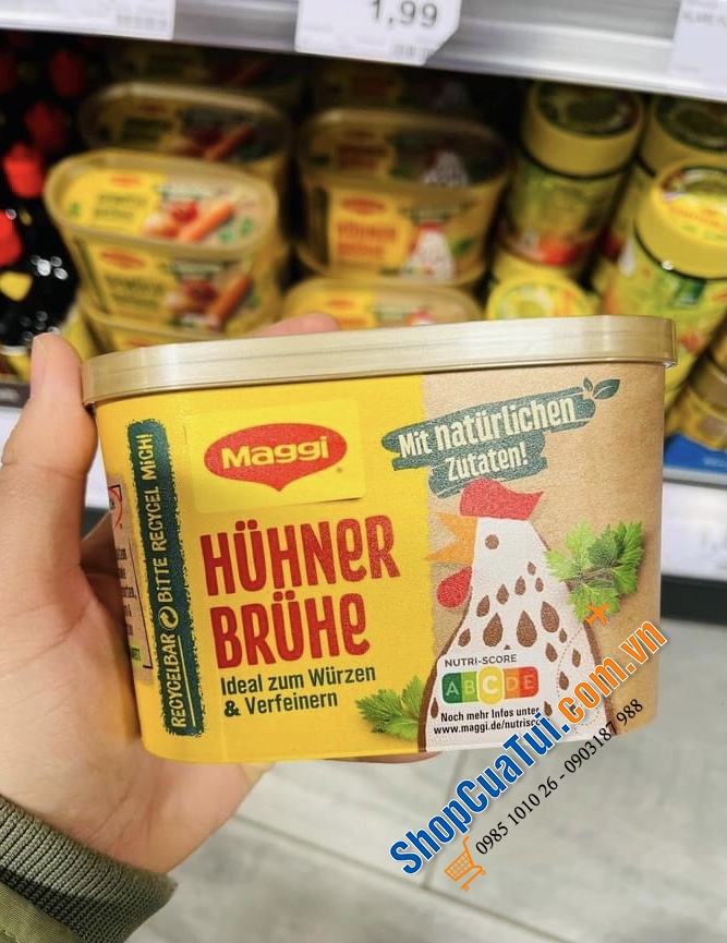 Hạt nêm gà Maggi hoàn toàn tự nhiên 231 gram.