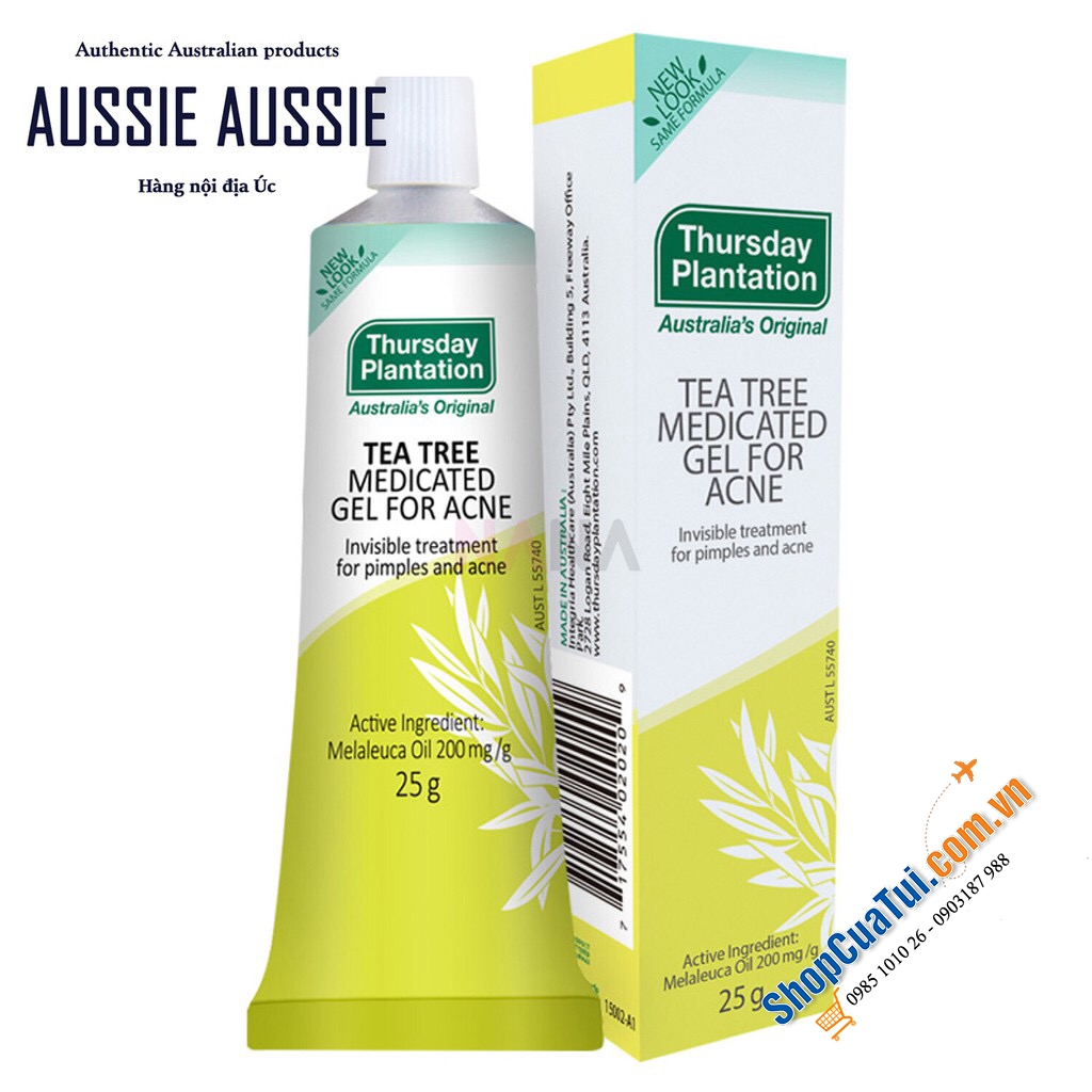 Gel chấm trị mụn tràm trà THURSDAY PLANTATION Tea Tree Medicated Gel For Acne 25 g