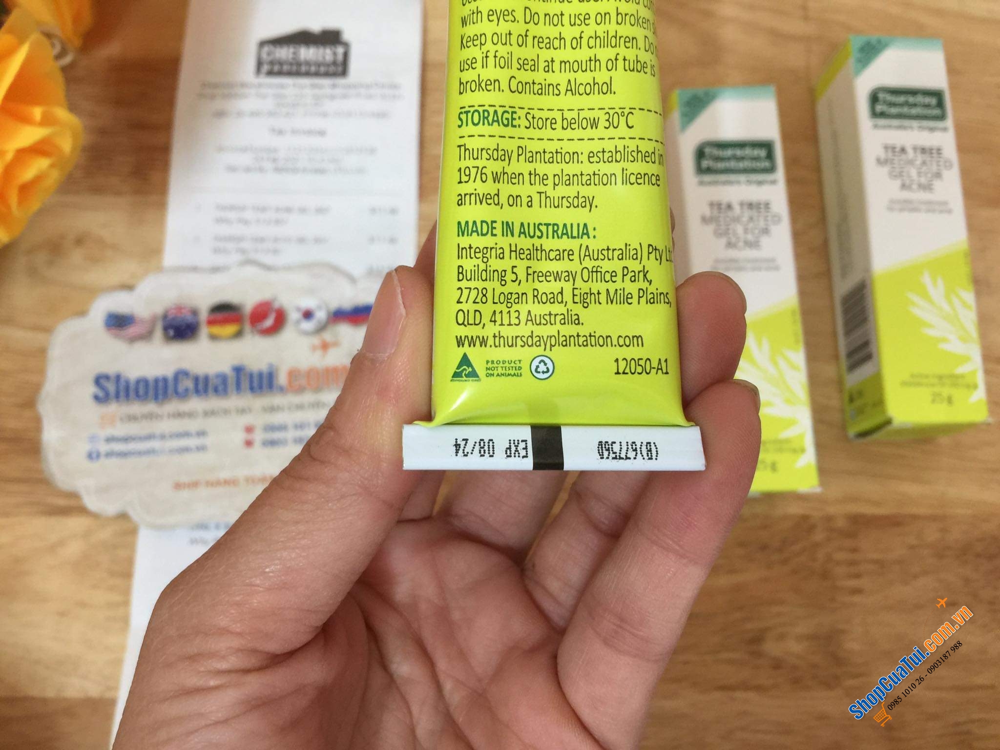 Gel chấm trị mụn tràm trà THURSDAY PLANTATION Tea Tree Medicated Gel For Acne 25 g