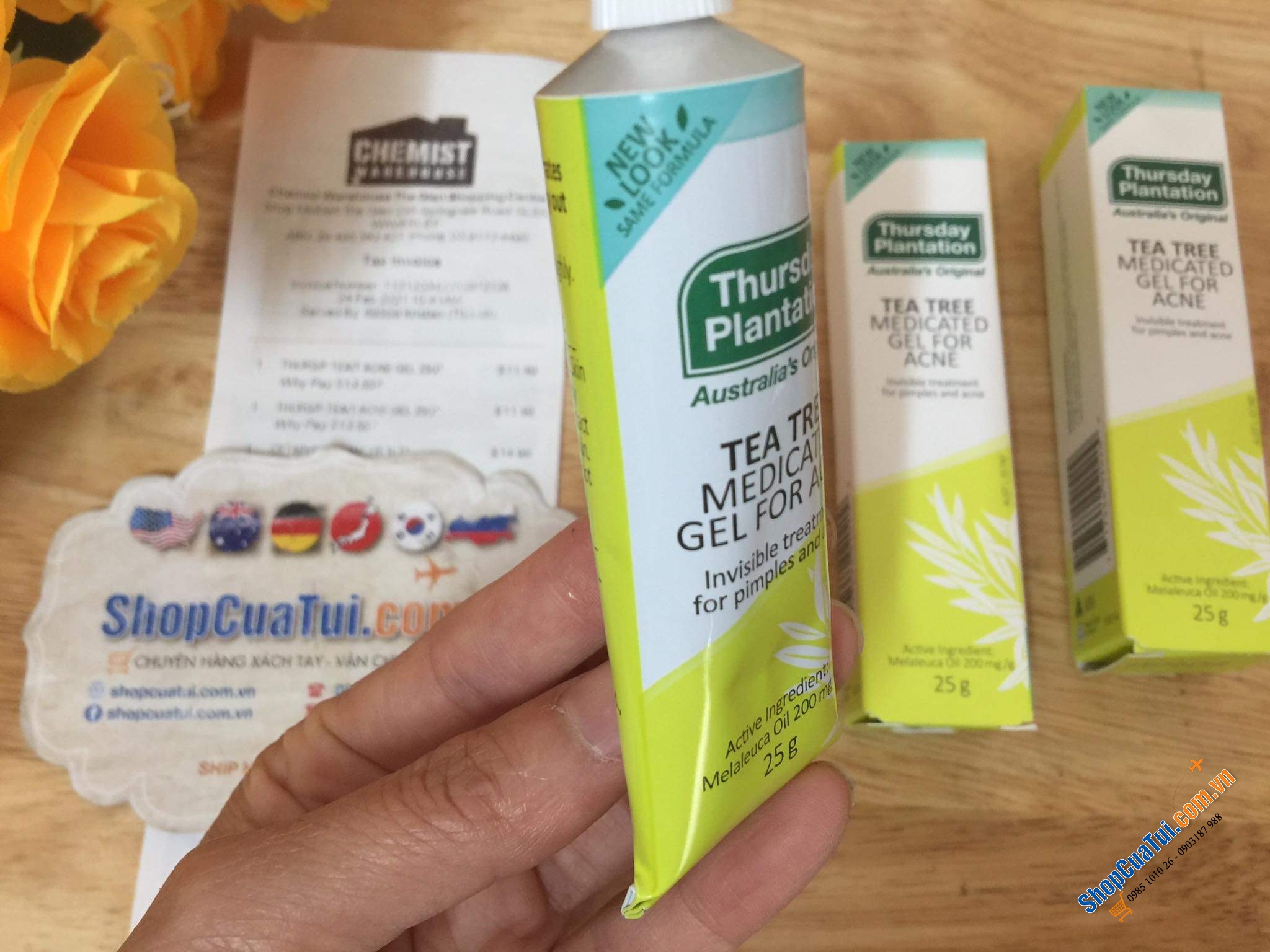 Gel chấm trị mụn tràm trà THURSDAY PLANTATION Tea Tree Medicated Gel For Acne 25 g