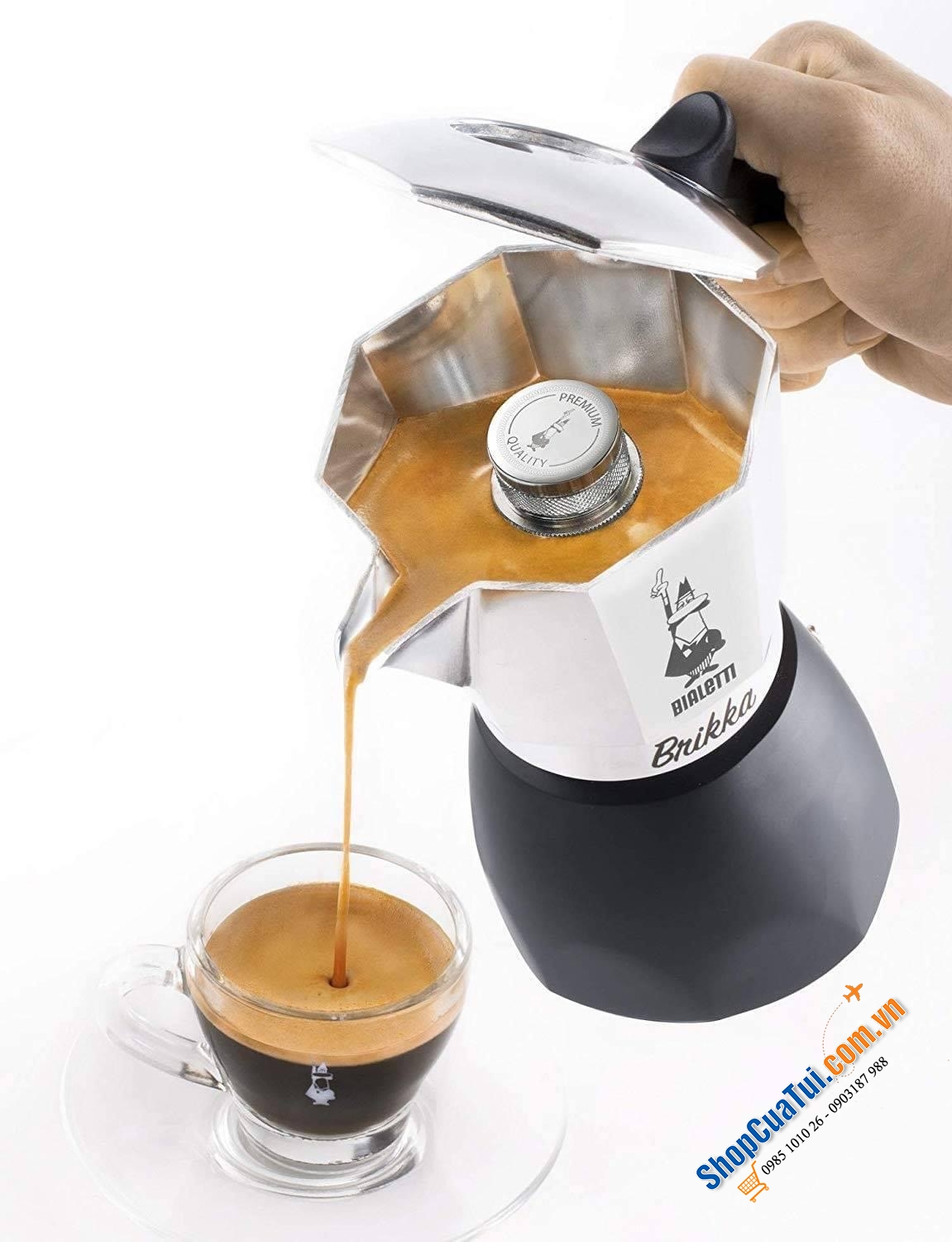 ẤM PHA CÀ PHÊ  BIALETTI BRIKKA (4 CUPS)