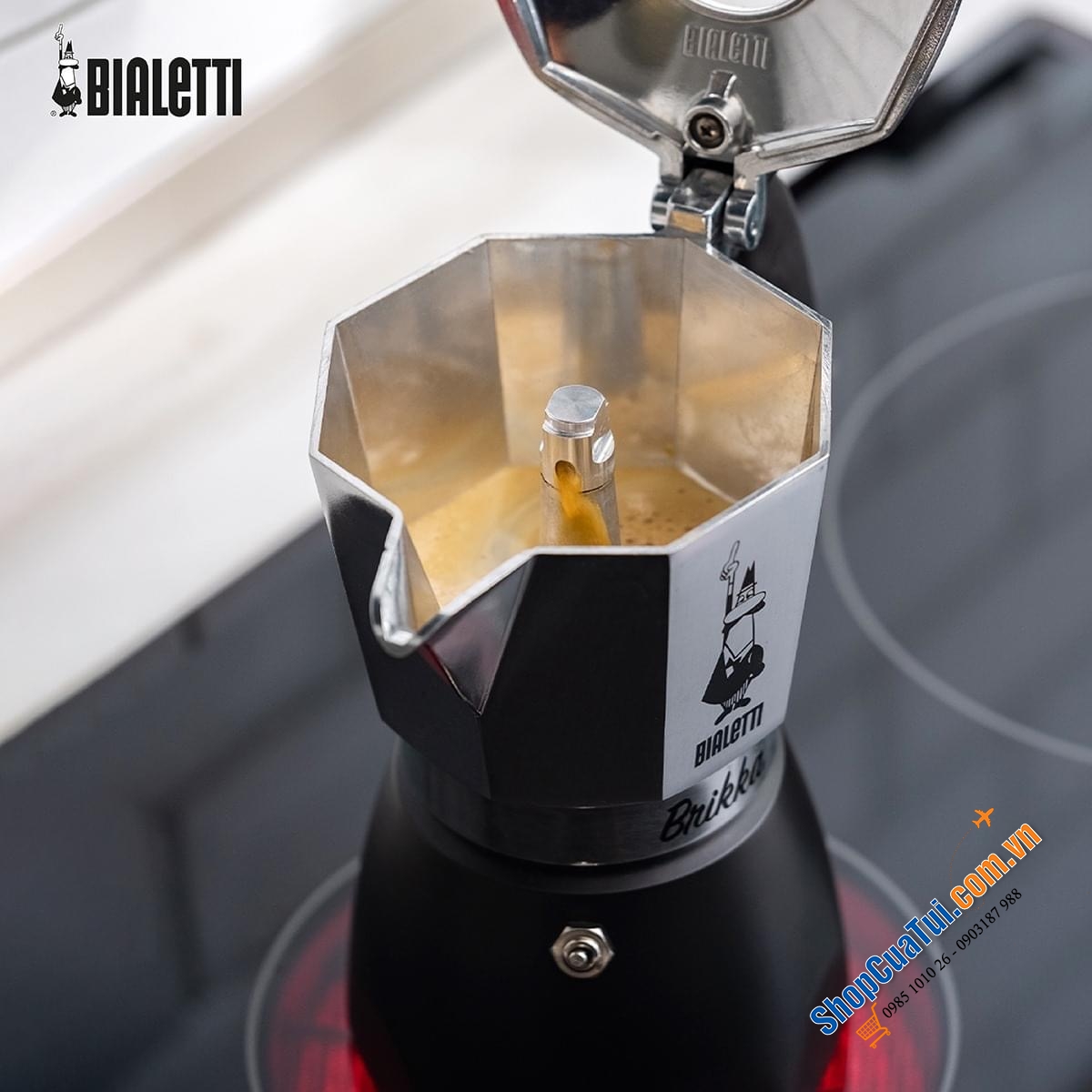 ẤM PHA CÀ PHÊ  BIALETTI BRIKKA (4 CUPS)