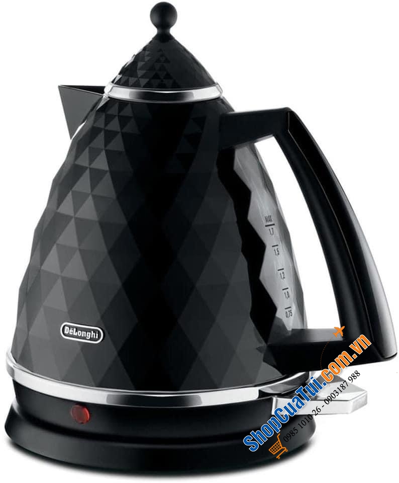 Ấm siêu tốc Delonghi kim cương-  mẫu mới modern đẹp và sang trọng.