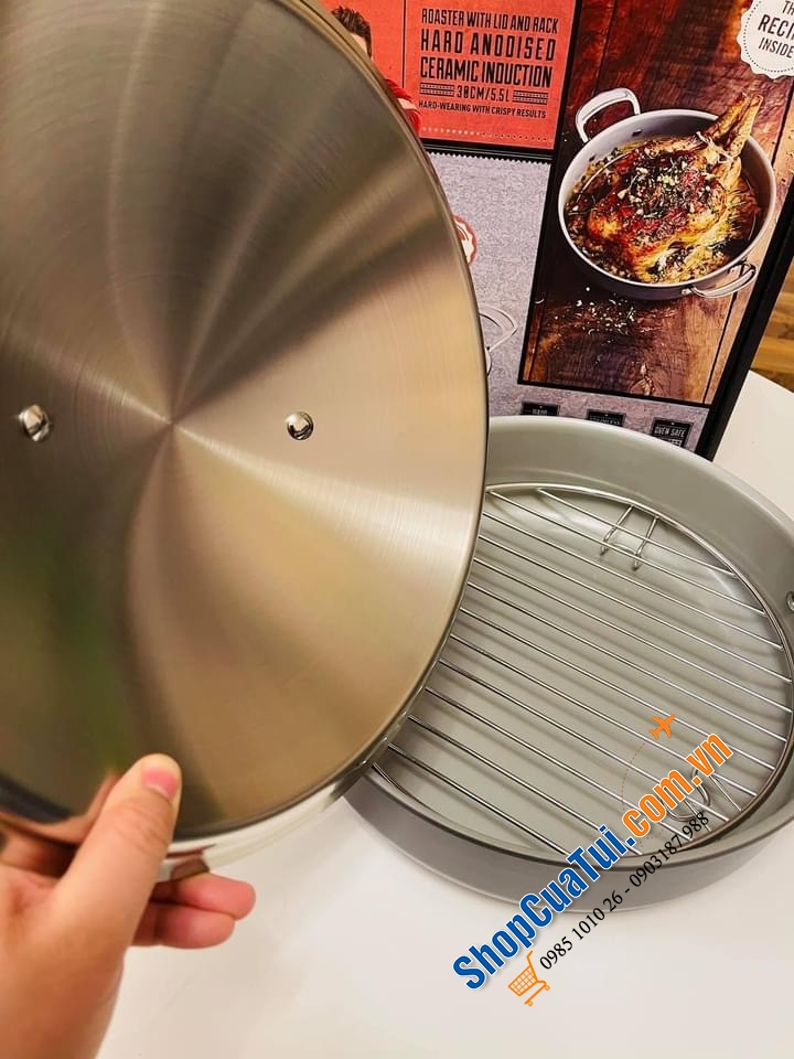 KIỆT TÁC CHẢO NỒI ĐA NĂNG TEFAL JAIM OLIVER 30 CM KÈM GIÁ XỬNG.