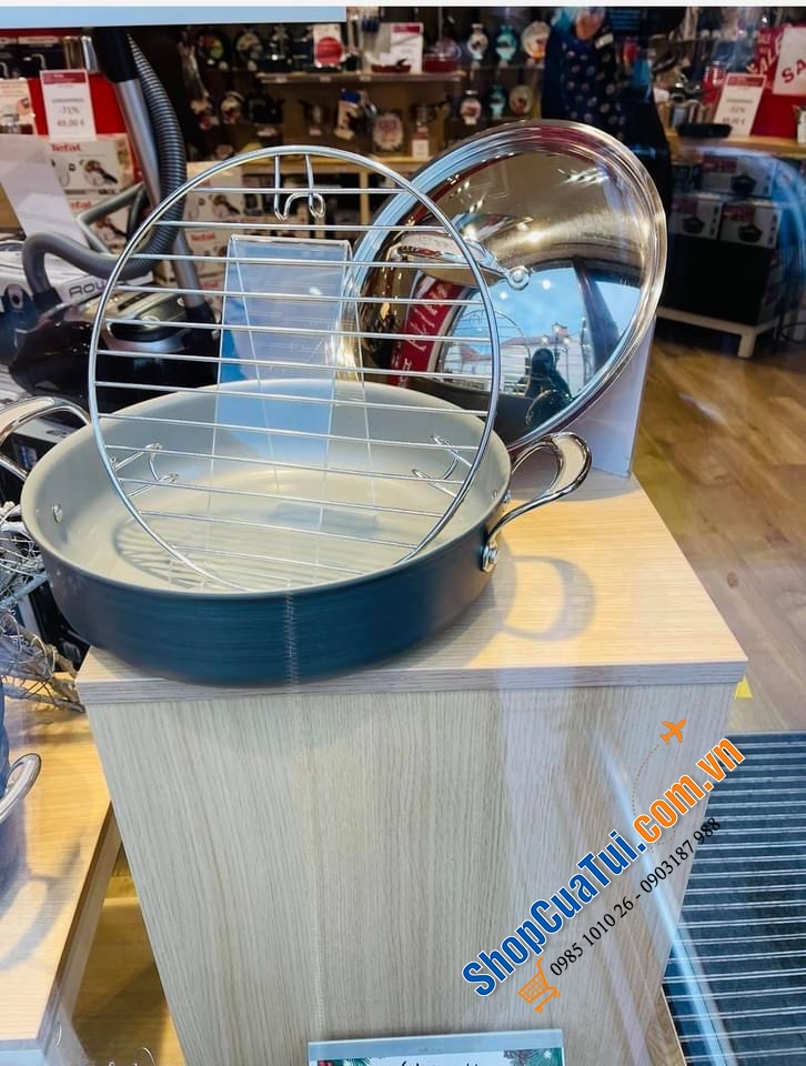 KIỆT TÁC CHẢO NỒI ĐA NĂNG TEFAL JAIM OLIVER 30 CM KÈM GIÁ XỬNG.