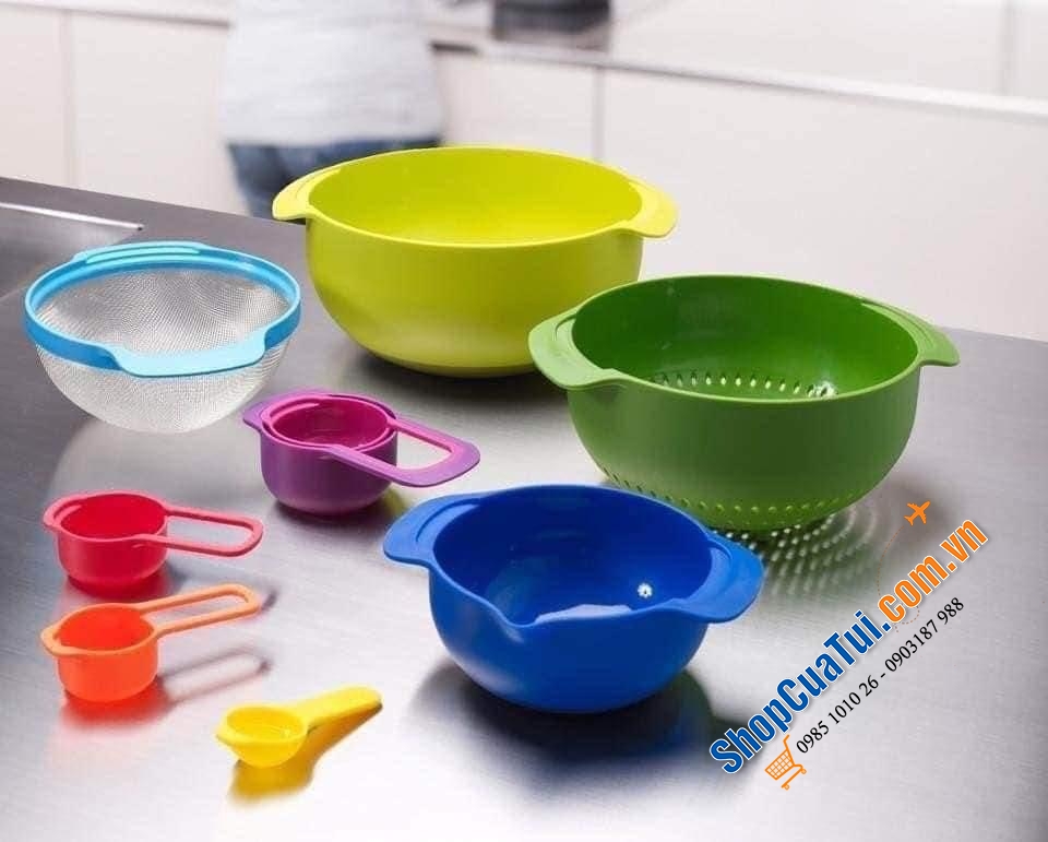 TÔ ĐIỂM GIAN BẾP THÊM RỰC RỠ VỚI SET ÂU 9 MÓN JOSEPH JOSEPH SIÊU ĐẸP NHIỀU MÀU SẮC