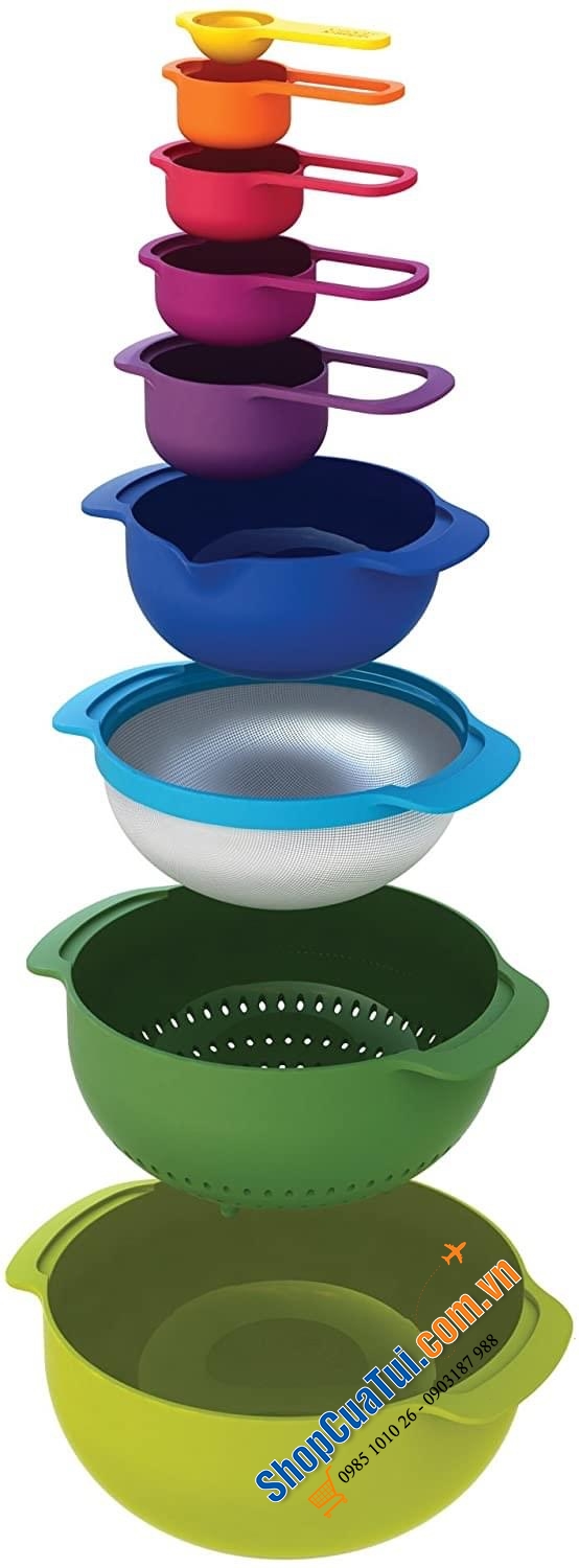 TÔ ĐIỂM GIAN BẾP THÊM RỰC RỠ VỚI SET ÂU 9 MÓN JOSEPH JOSEPH SIÊU ĐẸP NHIỀU MÀU SẮC