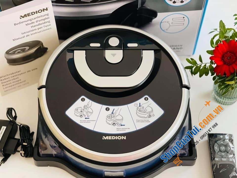 Robot lau nhà Medion MD 18379 - test Gut ( Tốt) của cơ quan kiểm tra Đức