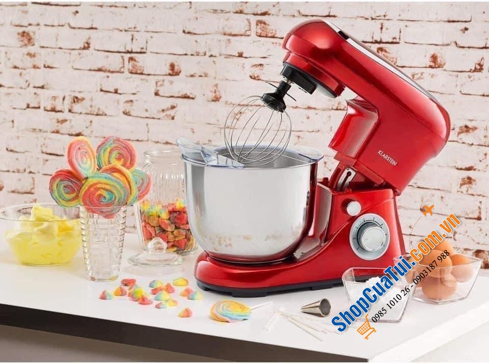 MÁY ĐÁNH TRỨNG TRỘN BỘT ĐA NĂNG KLARSTEIN BELLA PICO 1300W (đời mới 2020, công suất 1300W lớn hơn mẫu cũ 1200W Bella Rossa)