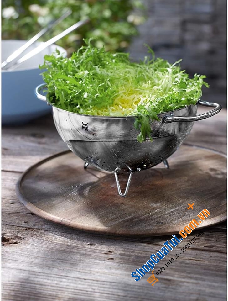RỔ WMF GOURMET SEIHER 24CM; INOX, 3 CHÂN.