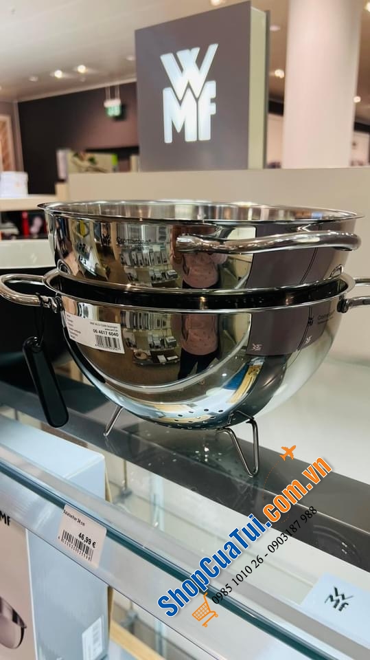 RỔ WMF GOURMET SEIHER 24CM; INOX, 3 CHÂN.