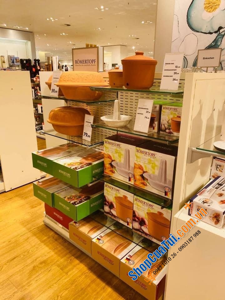 NỒI NƯỚNG GỐM ĐỨC MADE IN GERMANY RÖMERTOPF - HOẠ TIẾT NÔNG TRẠI - Kích thước 38 x 38 x 12,5 cm. Nặng 3,3 kg