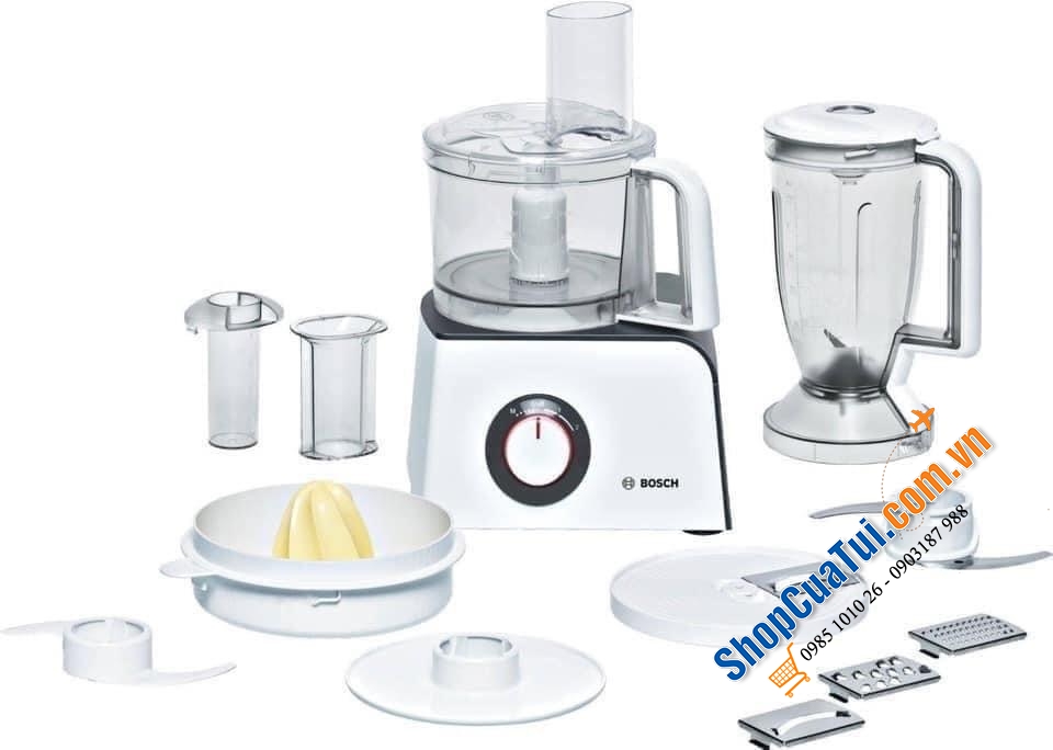 Máy làm bếp đa năng Bosch MCM STYLINE - Công suất: 800W, 2 tốc độ xay, 1 tốc độ trộn.
