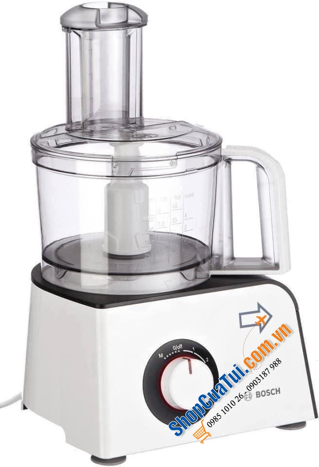 Máy làm bếp đa năng Bosch MCM STYLINE - Công suất: 800W, 2 tốc độ xay, 1 tốc độ trộn.