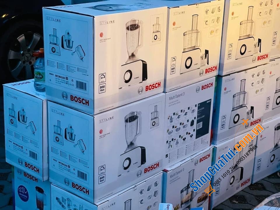 Máy làm bếp đa năng Bosch MCM STYLINE - Công suất: 800W, 2 tốc độ xay, 1 tốc độ trộn.