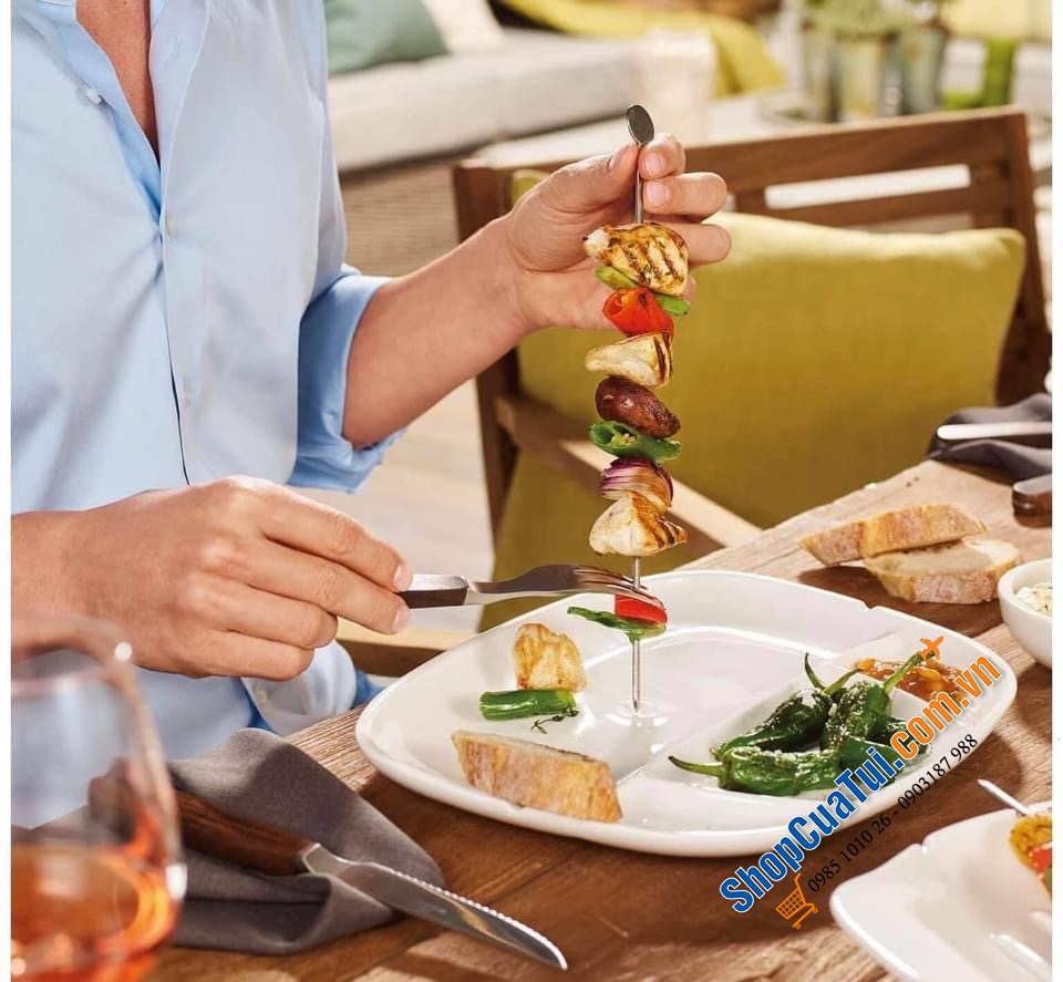 BỘ 6 XIÊN THỊT RAU CỦ INOX VILLEROY BOCH.