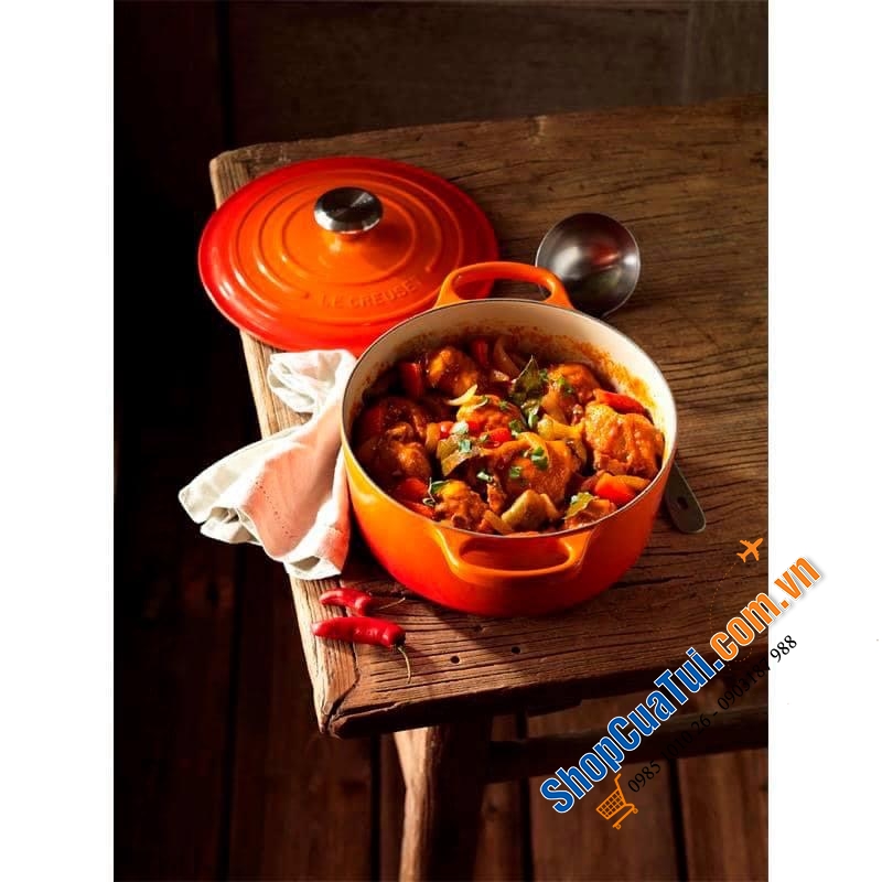 NỒI Le Creuset 22cm MÀU CAM OFENROT.