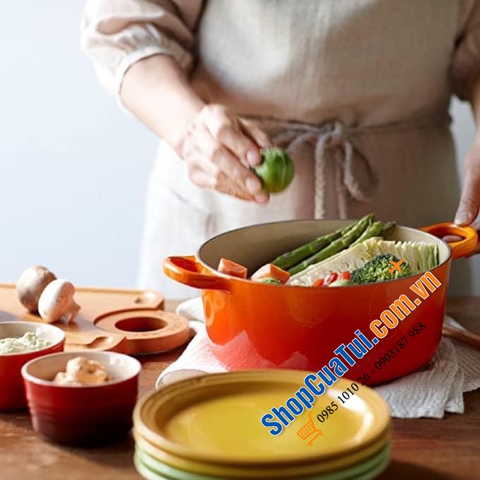 NỒI Le Creuset 22cm MÀU CAM OFENROT.