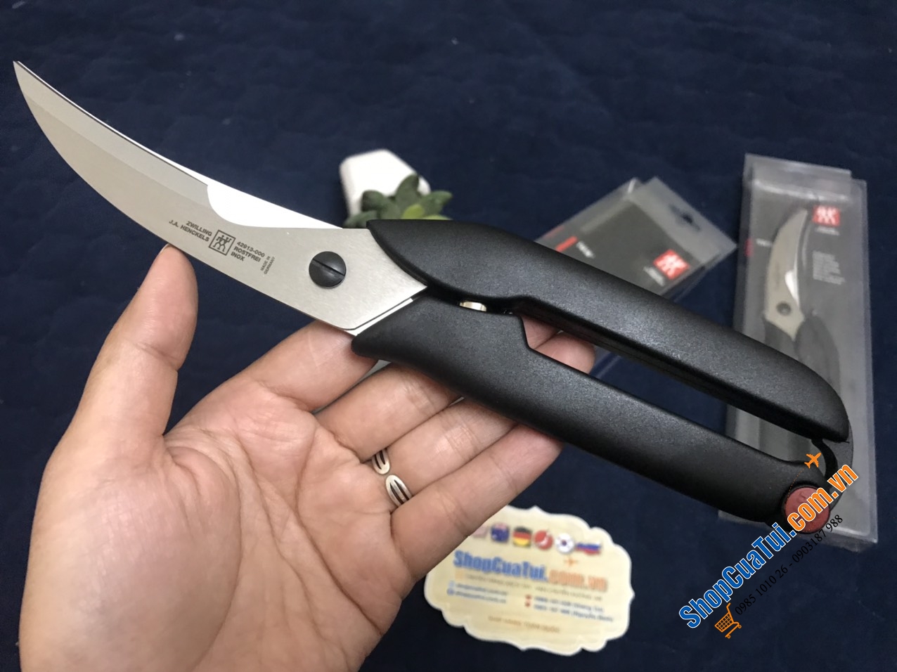 KÉO CẮT GÀ ZWILLING - MADE IN GERMANY - CÓ CHỐT TAY CẦM